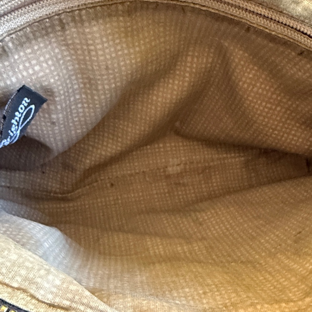 Brighton Black Leather Heart Patch Crossbody Purs… - image 4